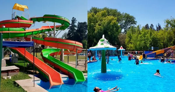 Piscina Natural Toboganes Y Una Hamster Ball Gigante El Parque