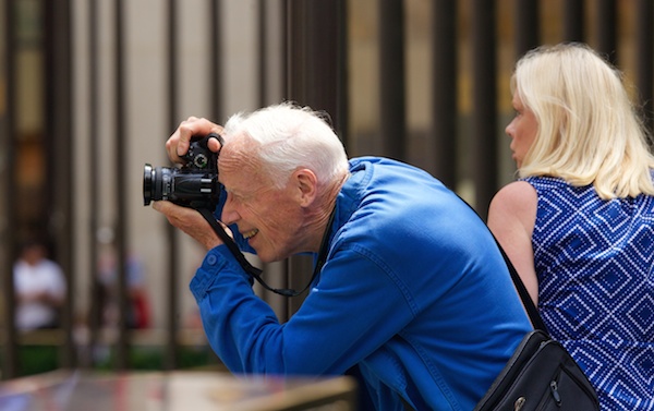 Fashion photographer for The New York Times, Bill Cunningham, spotted working in Manhattan Featuring: Bill Cunningham Where: New York City, New York, United States When: 25 Jun 2014 Credit: Alberto Reyes/WENN.com