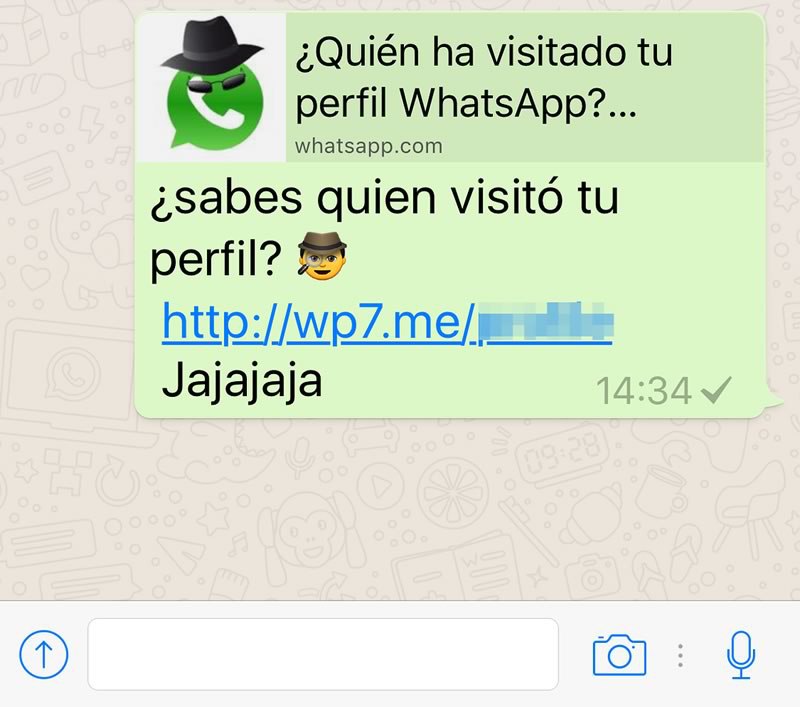 Whatsapp estafa perfil