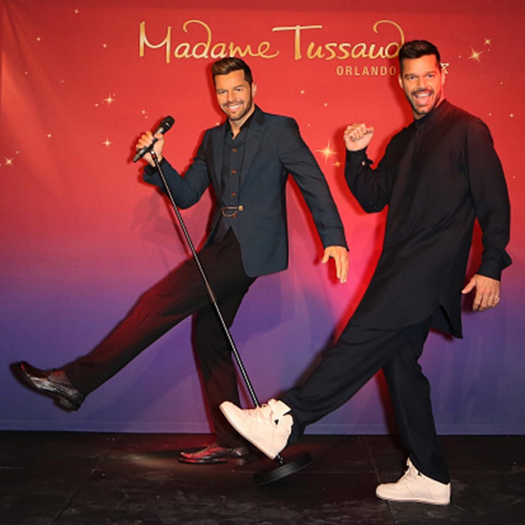 LAS VEGAS, NV - NOVEMBER 19: Singer Ricky Martin (R) unveils his brand new figure at Madame Tussauds Las Vegas on November 19, 2014 in Las Vegas, Nevada. The Figure will soon travel to Florida for the spring 2015 grand opening of Madame Tussauds Orlando. (Photo by Gabe Ginsberg/Getty Images for Madame Tussauds)