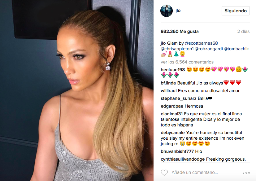 Jennifer Lopez lució su gran figura en las redes sociales