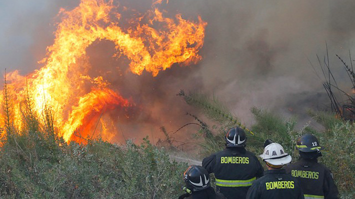 Onemi declaró alerta roja por incendio forestal en Valparaíso