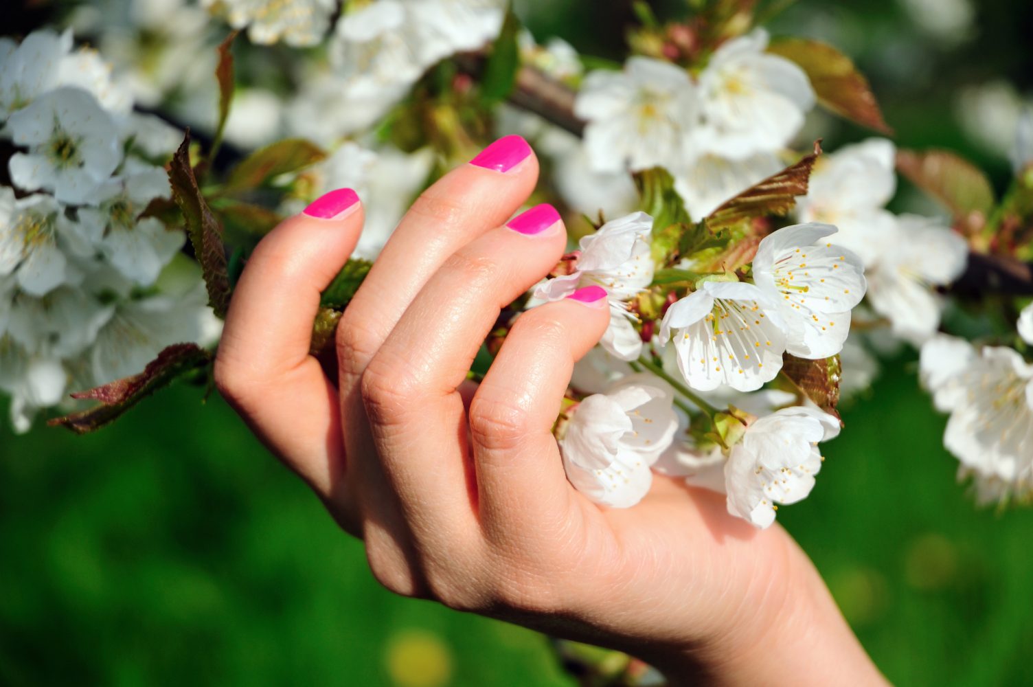 Manicure uñas florales