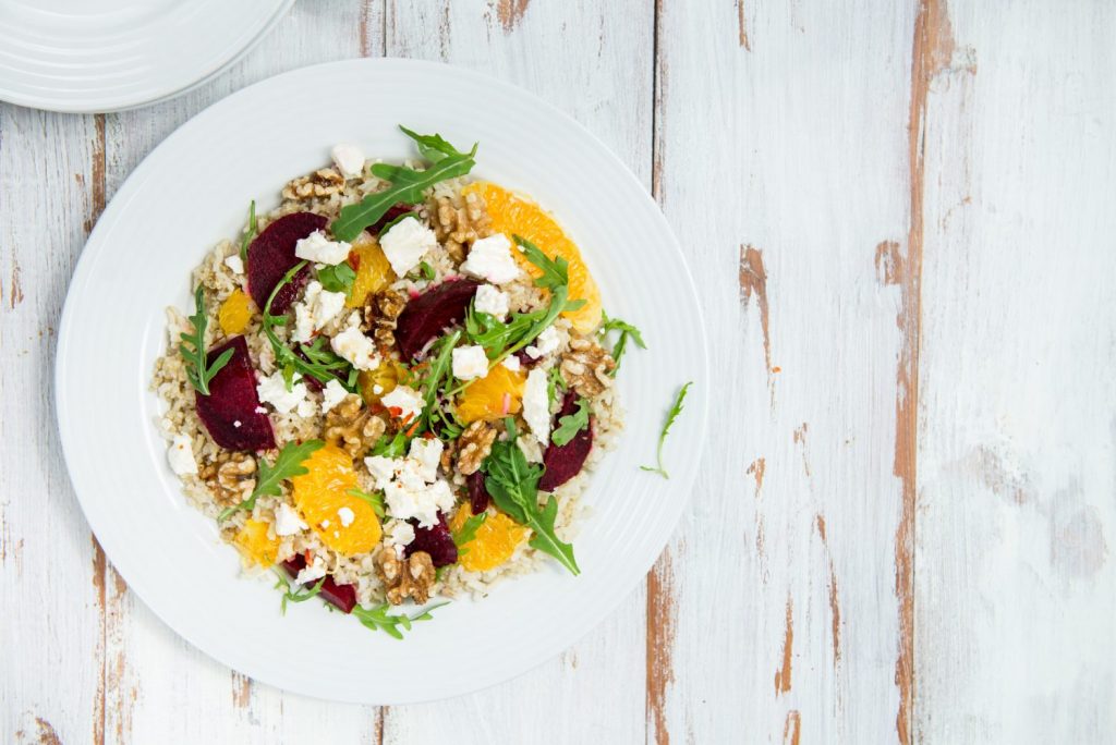 ensalada de quinoa y naranja