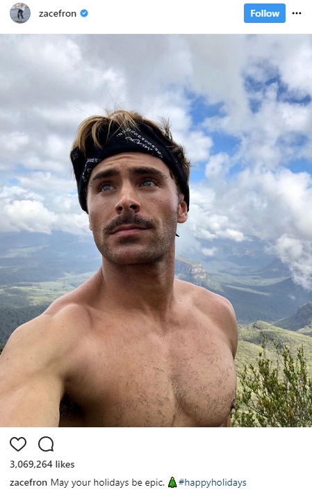 Zac Efron instagram