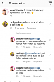 la respuesta de jeason por cortarle a saavedra