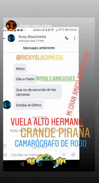 Ricky  fue despedido por los participantes