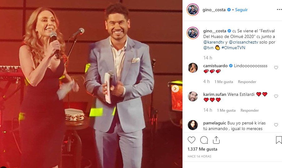 gino costa reemplazó a sánchez en lanzamiento de Festival de Olmué