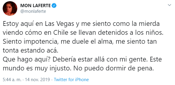 ¿que Hago Aquí Mon Laferte Publica Sentido Mensaje En La Previa De Los Grammy Latinos — Fmdos