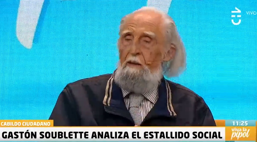 Soublette fue aplaudido por televidentes con sus reflexión sobre el país