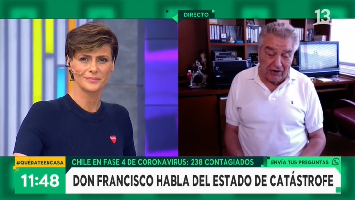 don francisco recita poema en bienvenidos