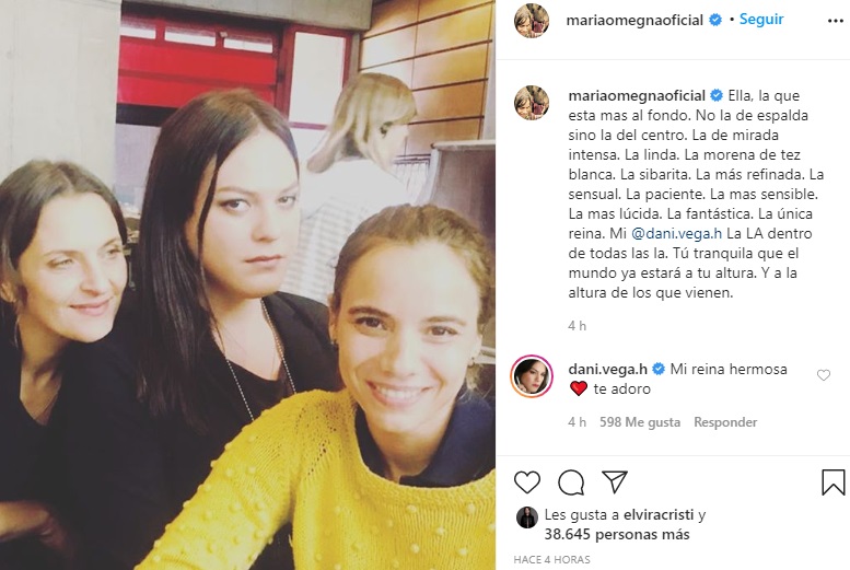 maria gracia omegna se refirió a los dichos de maldonado sobre daniela vega