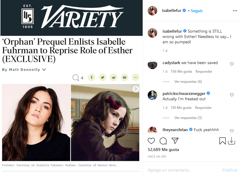 Isabelle Fuhrman instagram