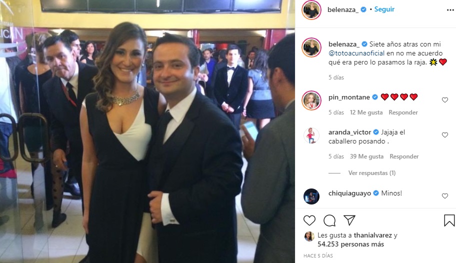 toto acuña compartió tierna foto con belenaza