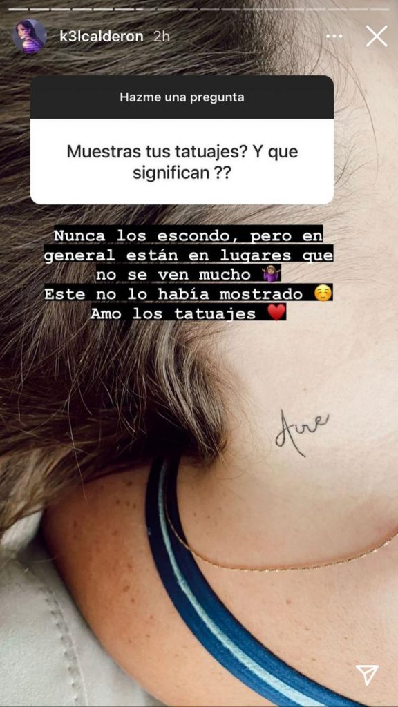 Kel Calderón compartió por primera vez tatuaje oculto en un lugar secreto