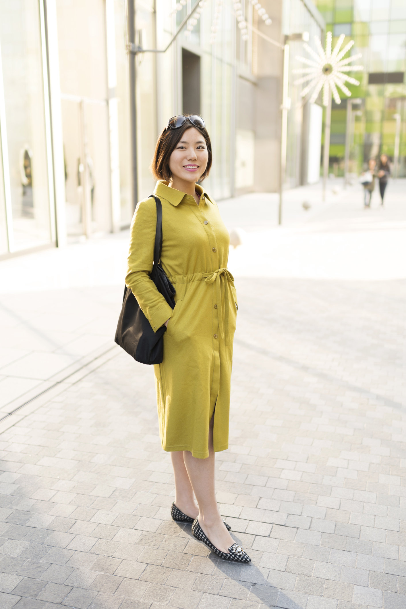 Young Woman At Downtown Outdoors