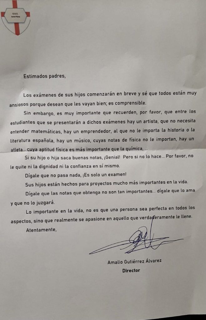 Carta De Profesor