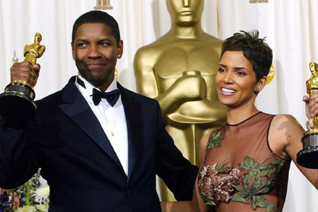 Halle Berry Y Denzel Washington Ganando Oscae