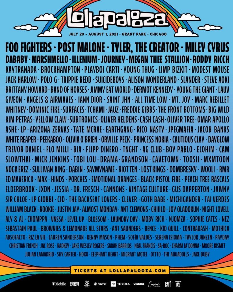 Lollapalooza Chicago reveló su line-up 2021: ¡Un chileno estará en escena!