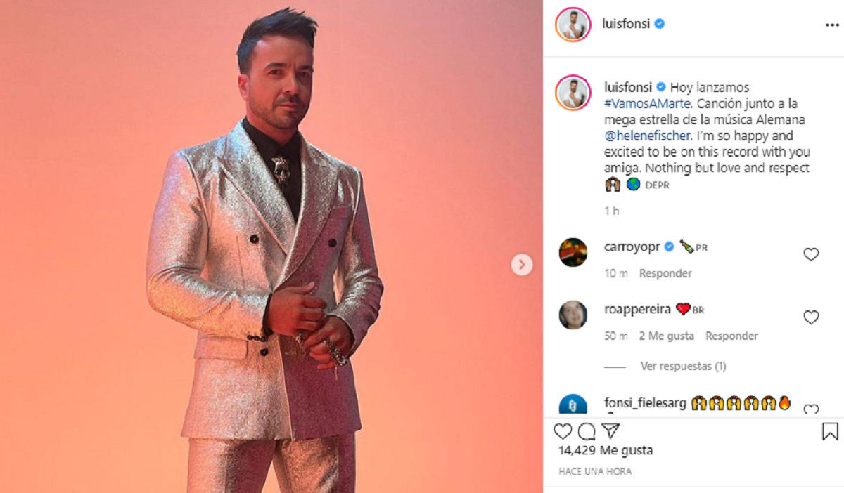 Luis Fonsi estrena canción junto a cantante alemana Helene Fischer — FMDOS