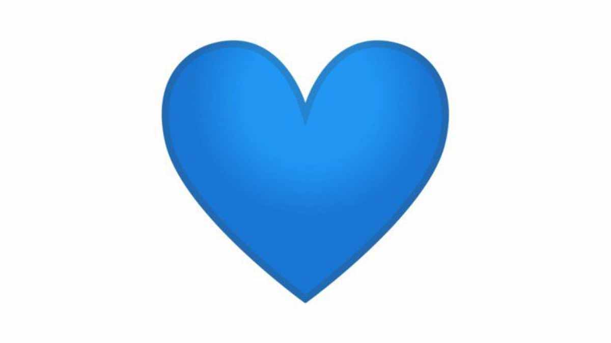 Emoji De WhatsApp Corazón Azul