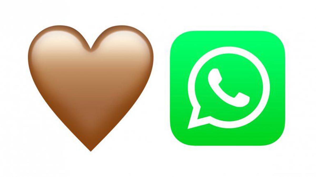 Emoji Del Corazón Marrón En WhatsApp