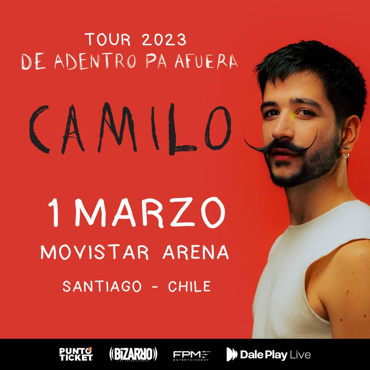 Camilo anuncia concierto en Chile Fecha, lugar y valor de entradas — FMDOS