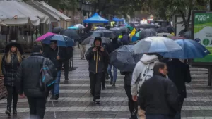 Lluvia  En Santiago