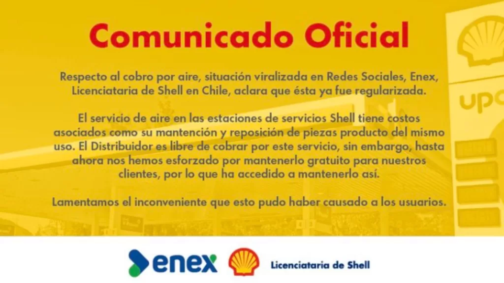 Comunicado Shell