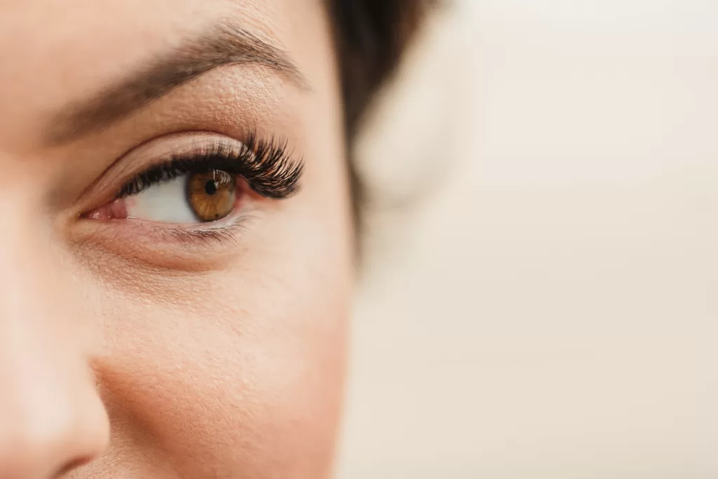 White Young Woman With Eyelash Extensions