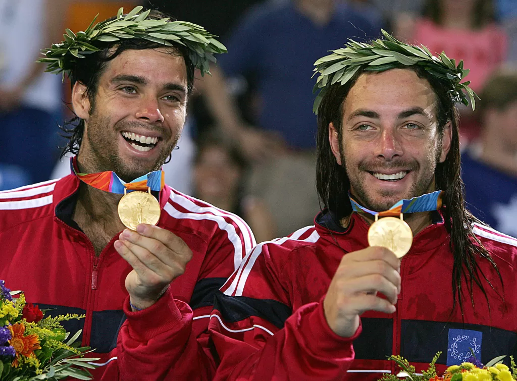 Fernando Gonzalez (L) And Nicolas Massu